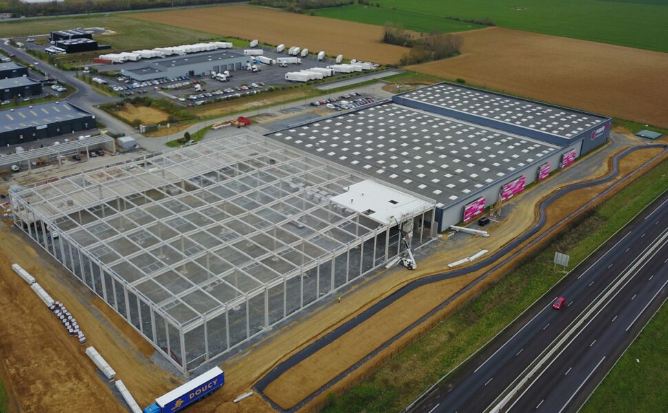 Vue aérienne plateforme supplyweb à Démouville