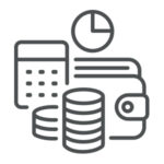 Une calculatrice et des pièces de monnaie, illustrant la gestion financière d’un projet.