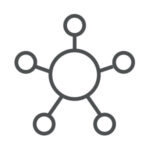 Un schéma en réseau illustrant la structure organisationnelle et la répartition des rôles.