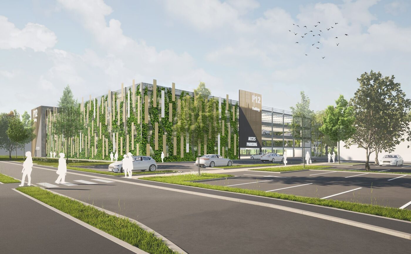 Plan 3D du P12 végétalisé du CHU CAEN NORMANDIE