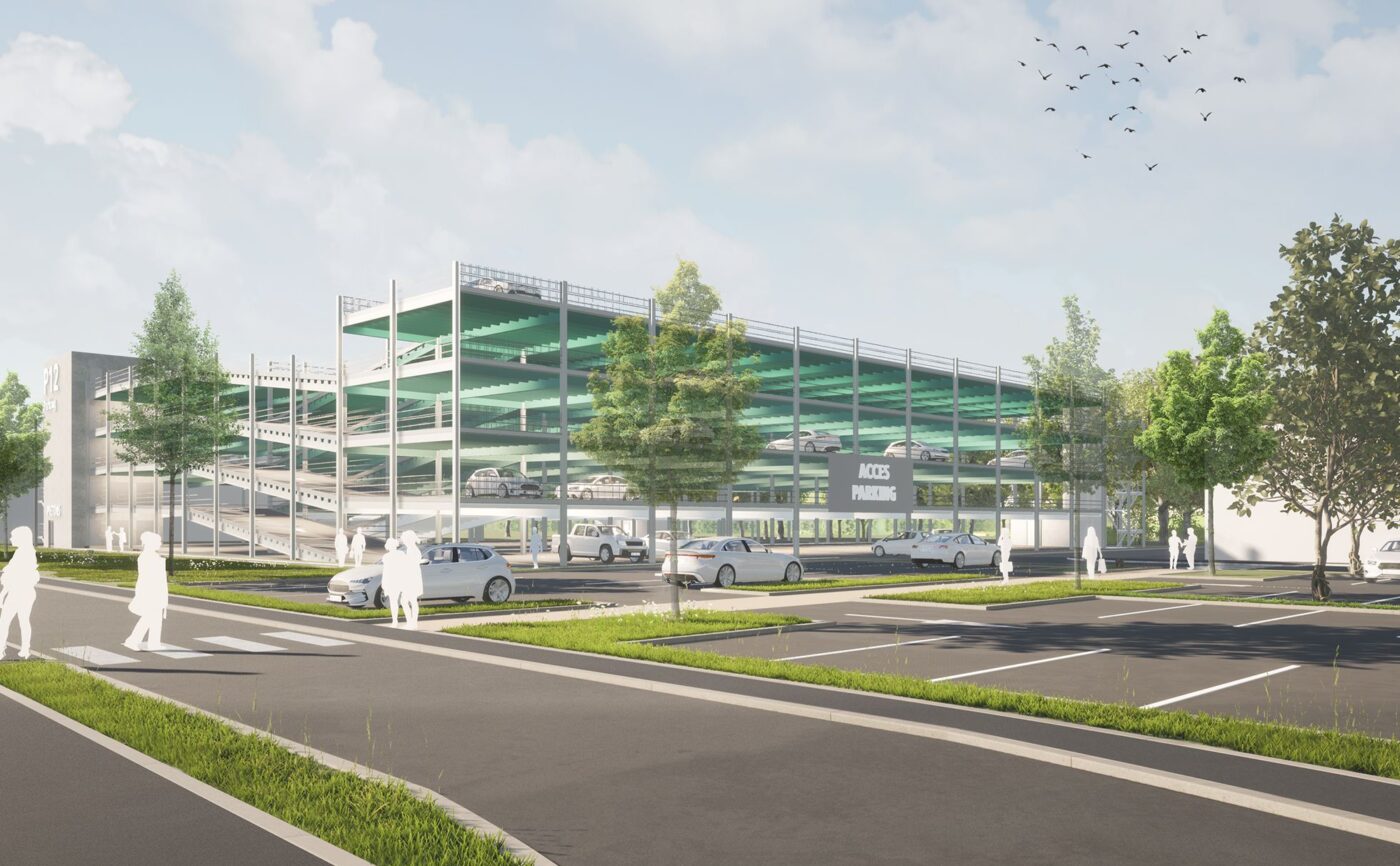 Plan 3D de l'Accès Parking du CHU CAEN NORMANDIE